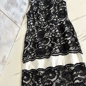 The Limited Black and White Sleeveless Sheath Dress